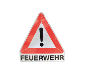 Warnschild Feuerwehr rot/weiß | © MUNK GmbH