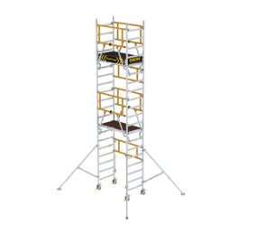 FlexxTower SG Ein-Personen-Gerüst mit Vorlaufendem Geländer | © MUNK GmbH