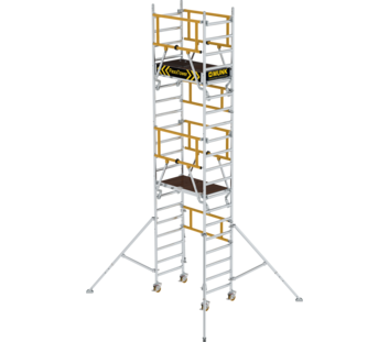 FlexxTower SG Ein-Personen-Gerüst mit Vorlaufendem Geländer | © MUNK GmbH