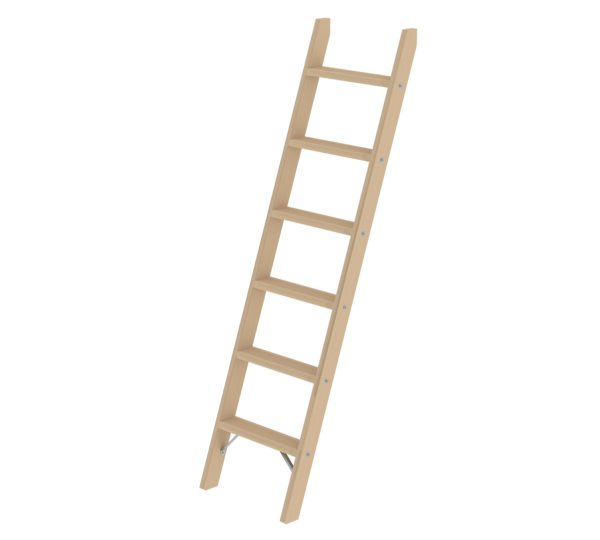 Stufen-Anlegeleiter Holz ohne Traverse, 6 Stufen | © MUNK GmbH
