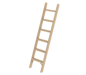 Stufen-Anlegeleiter Holz ohne Traverse, 6 Stufen | © MUNK GmbH
