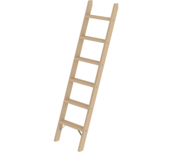 Stufen-Anlegeleiter Holz ohne Traverse, 6 Stufen | © MUNK GmbH