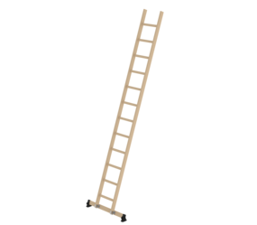 Sprossen-Anlegeleiter Holz mit nivello® Traverse 12 Stufen | © MUNK GmbH