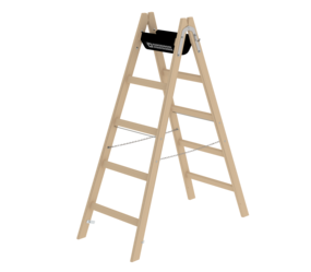 Échelle double à barreaux en bois, 2 x 5 barreaux | © MUNK GmbH