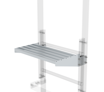 Ausstiegstritt Alu bl. 520x300 mm, Spaltmaß 300mm | © MUNK GmbH