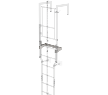 Ausstiegstritt Edelstahl 620mm, Spaltmaß 200mm | © MUNK GmbH