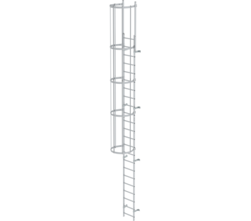 Sing.fl. vertical ladder w.bk prot.anod.alu.7.64m | © MUNK GmbH