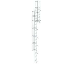 Multi.fl.vertical ladder w.bk prot.anod.alu.11.84m | © MUNK GmbH
