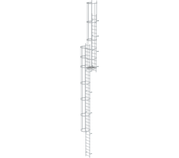 Multi.fl.vertical ladder w.bk prot.anod.alu.13.80m | © MUNK GmbH