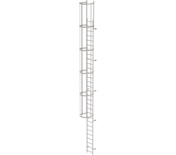 Sing.fl. vertical ladder w.bk prot.st.st.9.60m | © MUNK GmbH