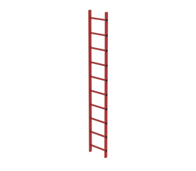 Shaft ladder RFG 400 mm clear width, 10 rungs | © MUNK GmbH