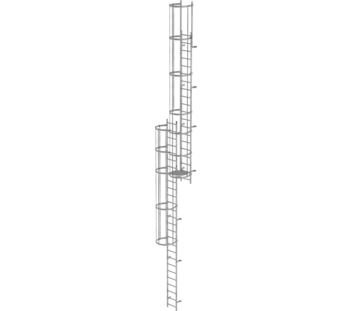 Mult-fl.vert. ladder w.back prot, gal.stl. 12.12 m | © MUNK GmbH