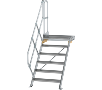 Treppe m. PF 45° St.br. 800 mm, 6 St., Alu ger. | © MUNK GmbH