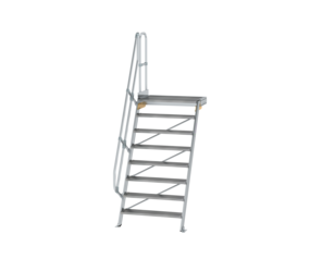 Treppe m. PF 60° St.br. 1000 mm, 8 St., Alu ger. | © MUNK GmbH