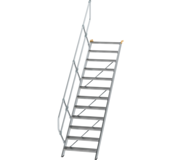 Treppe 45° St.br. 800 mm, 12 St., Alu ger. | © MUNK GmbH