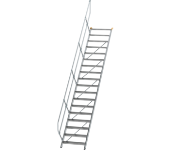 Treppe 45° St.br. 800 mm, 18 St., Alu ger. | © MUNK GmbH