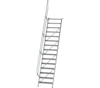 Treppe 60° St.br. 800 mm, 15 St., Alu ger. | © MUNK GmbH