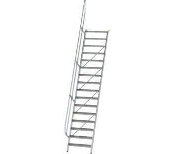 Treppe 60° St.br. 800 mm, 16 St., Alu ger. | © MUNK GmbH