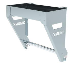 Ablageschale für Geländer bündig mit Clip Tiefe 100 mm Vorderansicht | © MUNK GmbH