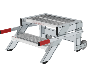 Work platform mobile 600 mm st width, 2 steps | © MUNK GmbH