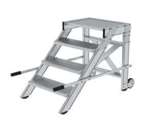 Work platform mobile 600 mm st width, 4 steps | © MUNK GmbH
