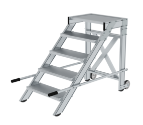 Work platform mobile 600 mm st width, 5 steps | © MUNK GmbH