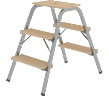 Stahl-Holz-Tritt, 2x3 Stufen | © MUNK GmbH