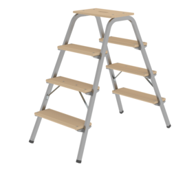 Stahl-Holz-Tritt, 2x4 Stufen | © MUNK GmbH