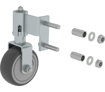 Spring-loaded castor Ø80 mm left for step ladder | © MUNK GmbH