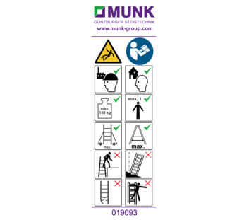 Aufkleber mit Benutzerhinweisen | © MUNK GmbH