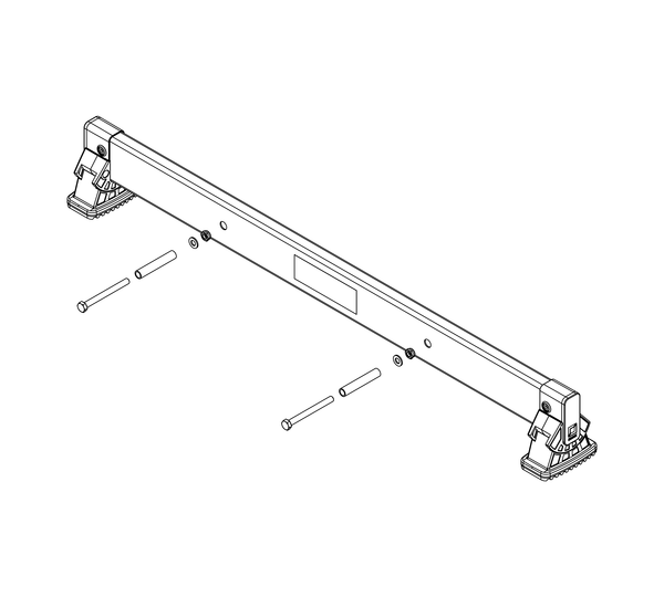 nivello crossbar 0.93 m, hole spacing 395 mm, rail height 73 mm | © MUNK GmbH