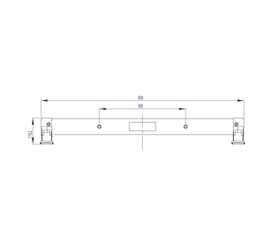 nivello crossbar 0.93 m, hole spacing 395 mm, rail height 73 mm incl. dimensions | © MUNK GmbH