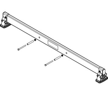 nivello crossbar 1.20 m, hole spacing 325 mm, rail height 73 mm | © MUNK GmbH