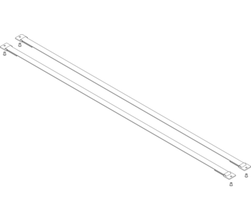 Gurtband mit Befestigungsplatten Länge 1190 mm 1 Satz = 2 Stück, inkl. Nieten | © MUNK GmbH