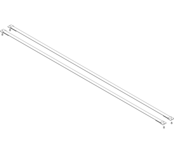 Gurtband mit Befestigungsplatten Länge 1685 mm 1 Satz = 2 Stück, inkl. Nieten | © MUNK GmbH