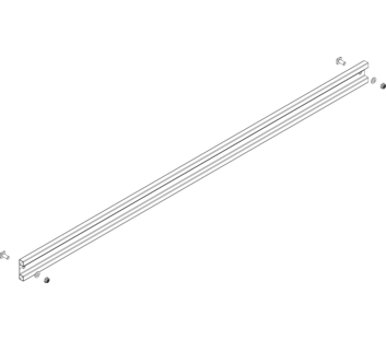Dessin : entretoise diagonale d'un escalier à paliers, vue de profil | © MUNK GmbH
