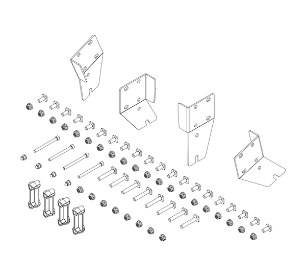 Drawing: Assembly diagram for a platform staircase | © MUNK GmbH