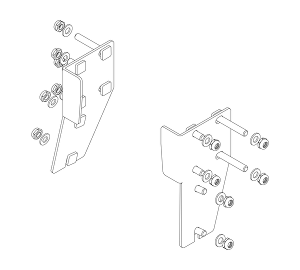 Drawing: Assembly diagram for a platform staircase | © MUNK GmbH