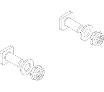 Dessin : kit de montage pour les montants et les renforts de marches d'un escalier à palier | © MUNK GmbH