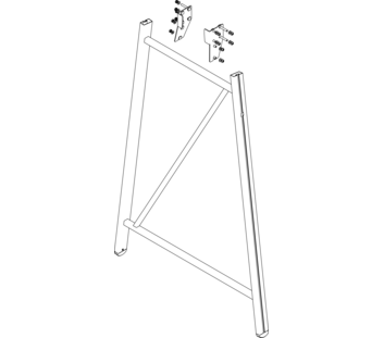 Drawing: Support component of a platform staircase, front view | © MUNK GmbH
